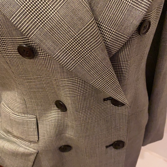 DKNY Double-breasted Glen Plaid Blazer - Picture 4 of 16